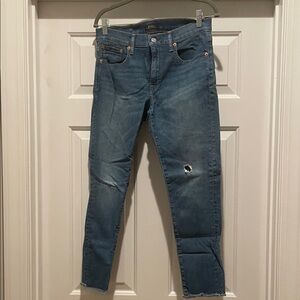 Ralph Lauren Women’s Distressed Blue Skinny Jeans